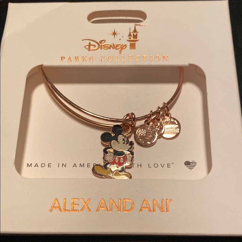 Disney Alex and Ani Mickey Mouse Charm Bracelet